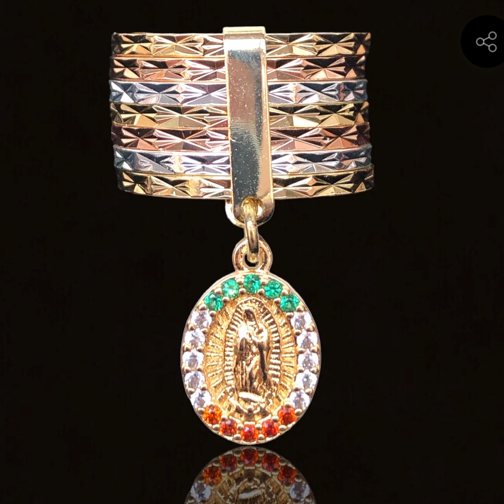 Virgen Guadalupe Semanario Woman Ring Gold Layered/ Oro Laminado NWOT